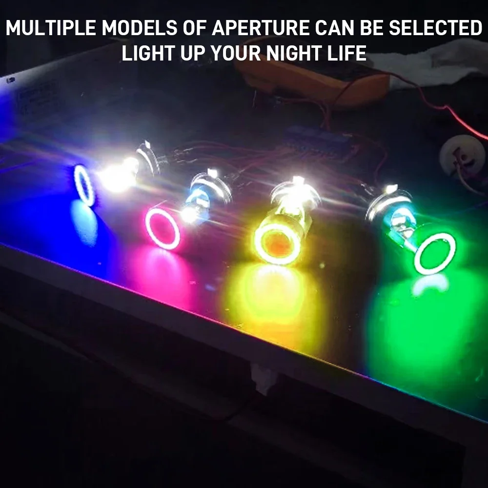 H4 LED دراجة نارية المصباح لمبة LED دراجة نارية المصباح الكهربائية اكسسوارات السيارات عيون الملاك LED المدمج في المصباح الأمامي #6