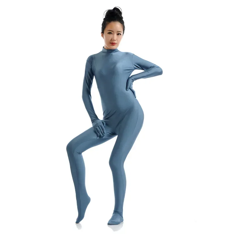 Schwarzer Spandex Zentai Ganzkörper-Overall, hautenger Overall, Unisex, Zentai-Anzug, Bodysuit, Kostüm für Damen, Ganzanzug, Tanzbekleidung