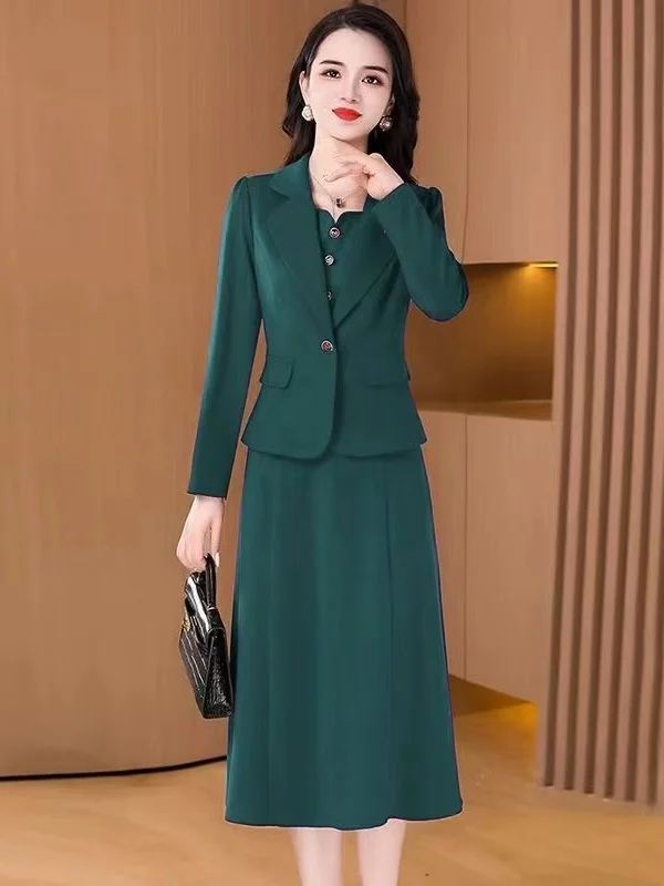 

Модный красный комплект из двух предметов для женщин больших размеров: корейский стиль, приталенный крой, полиэстер, повседневный, для работы, собеседований