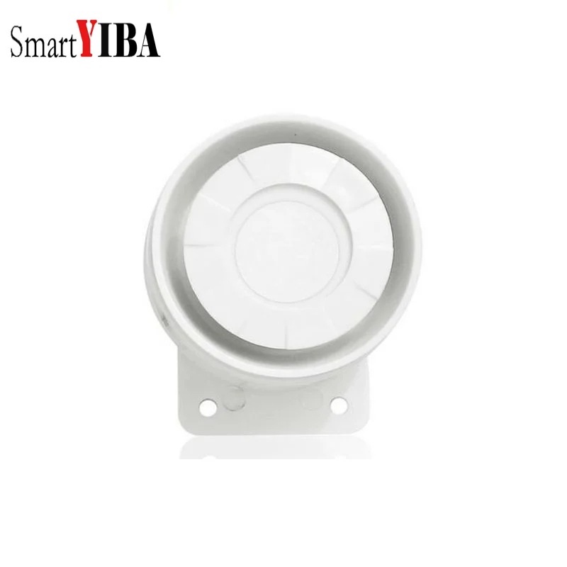 SmartYIBA Wired  Alarm Siren Mini Horn Siren For Alarm System Indoor White Siren Horn