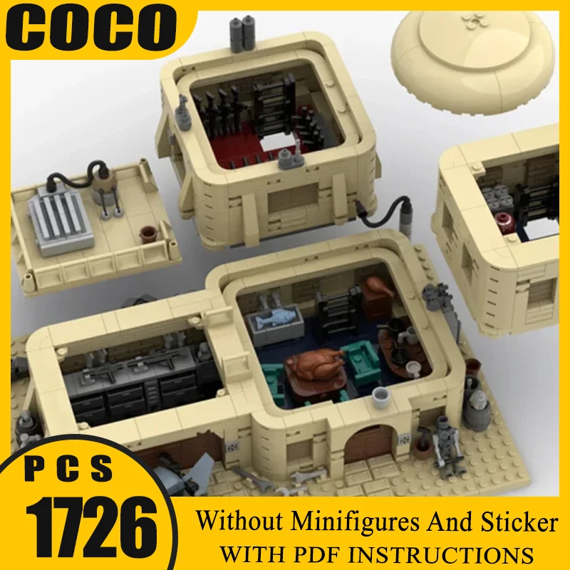 

Speed Bike Desert House Moc Building Bricks Star Movie Model Gifts Christmas Toys DIY Sets Assembly Technology Modular Blocks