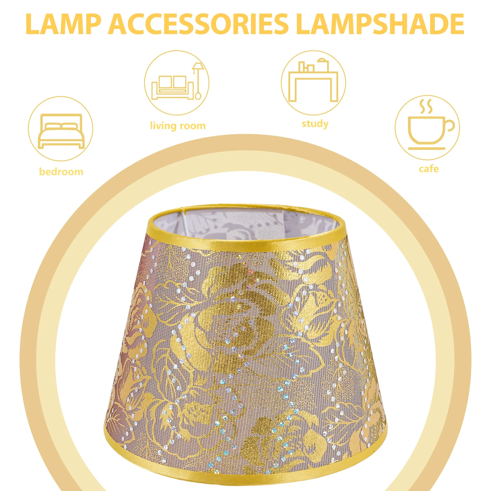 

Flower Lamp Shade Drum Table Light Cover For Living Room Bedroom Pendant Floor Lamp Decorative Lighting Fixture Accessory