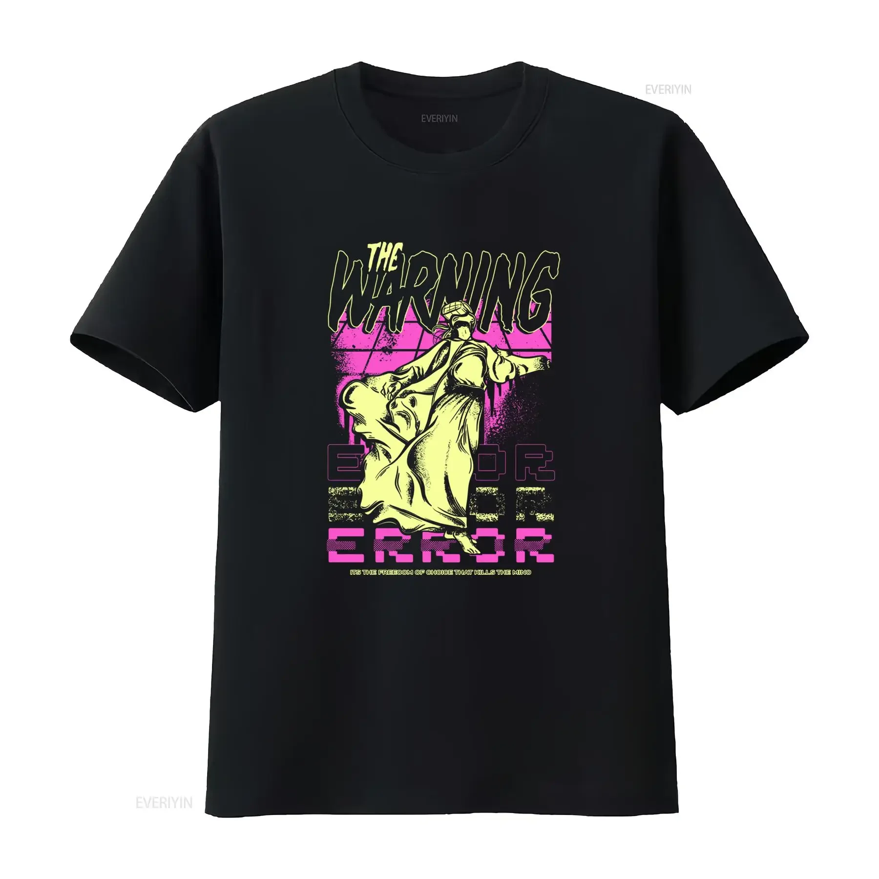 THE WARNING Band ERROR LP Design T Shirt Bold Neon Gothic Vibes All Sizes Available vintage Washed Unisex streetwear graphic