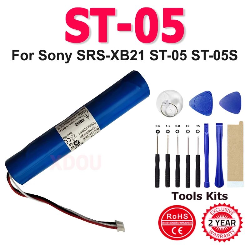 

XDOU High Quality ST-05 ST-05S Battery For Sony SRS-XB21 + Free Tools
