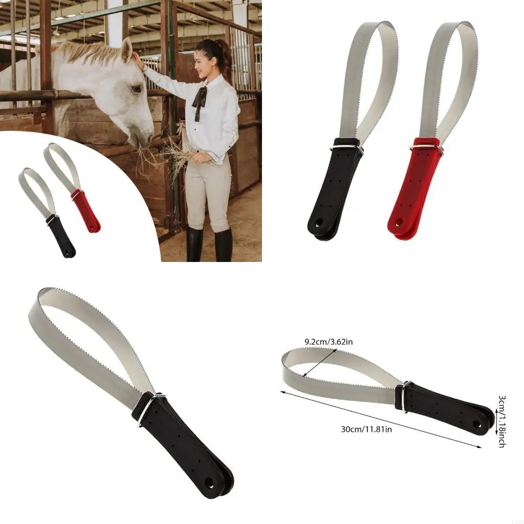 Rascador sudor caballo acero inoxidable para cuidado caballos, cepillo para caballo