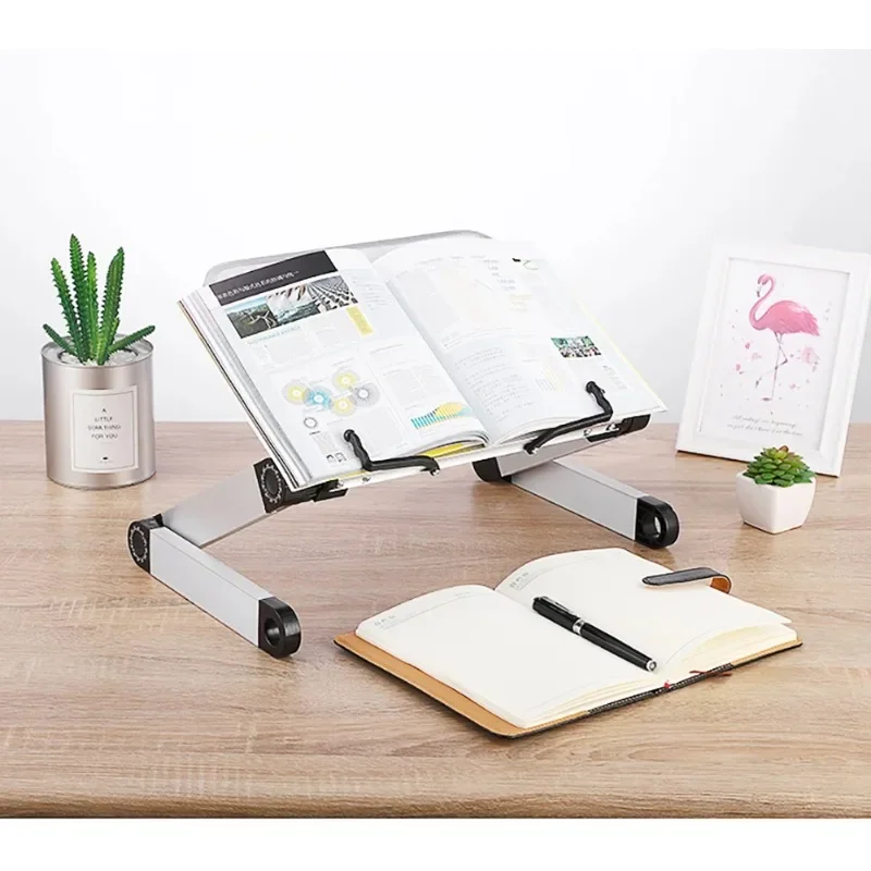 360 Degree Adjustable Foldable Book Holder Stand for Reading PC Desk Organizer Kitchen Cookbook Support Bookcase