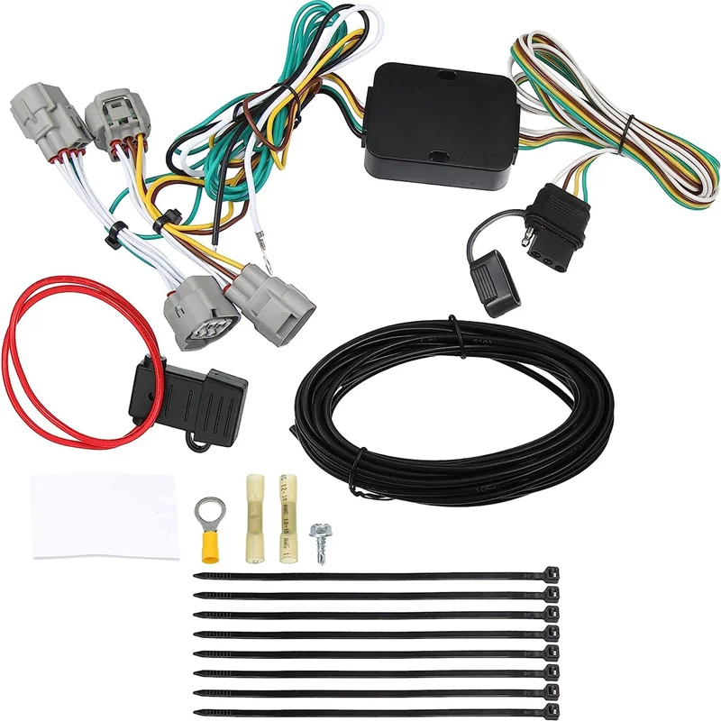 

M93K-4 Way Trailer Wiring Harness Connector Plug 56208 118605 Replacement Parts Accessories Fit For Jeep Cherokee 2014-2018