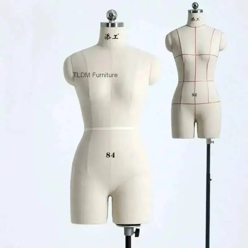 Dress Draping, Form Display Women's for Making Pattern Half-Body Legs and Garment with Separate Fashion Design Mannequins JT40M