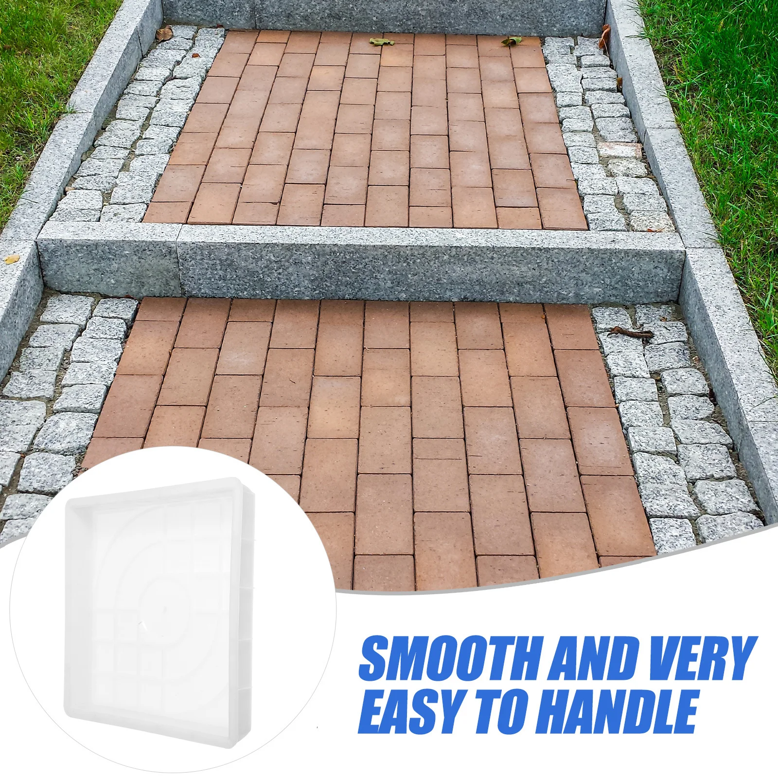 

Concrete Plastic Path Brick Mold 25x25x4cm DIY Square Walkway Garden Paving Accessories Path Brick Mold Building Accessories