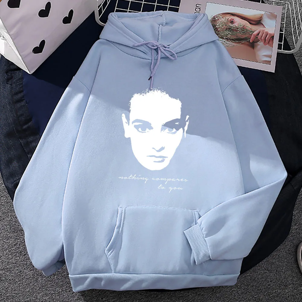 Sinead O'Connor 1966-2023 Print Hoodies Autumn Mens Long Sleeve Sweatshirt with Hooded Comfortable Soft Fleece Streetwear Hoody