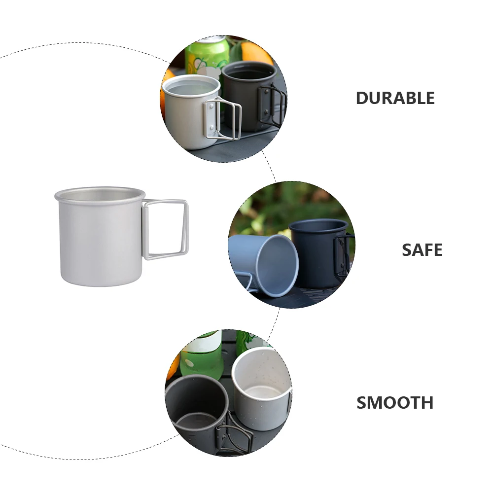 

2 Pcs Aluminum Folding Water Cups Lightweight Compact Reusable Travel Coffee Beer Mugs Portable Foldable for Beverages