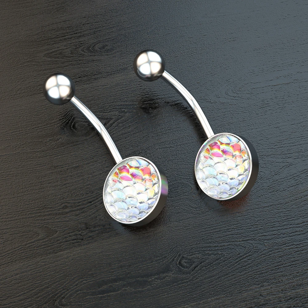 3-6 Teile/los Chirurgenstahl Kristall Bauchnabelpiercing Set 14G Schlange Perle Herz Bauchnabelpiercing Nombril Umbigo Bulk Nabelringe – Detail 15