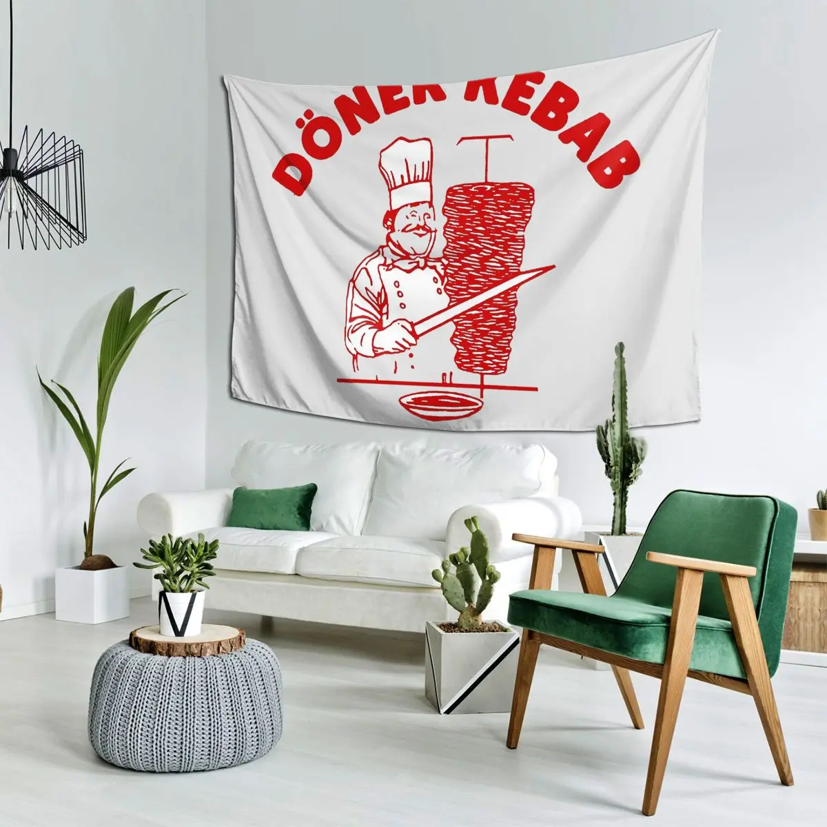 

Doner Kebab Tapestry Wall Hanging Aesthetic Home Decoration Tapestries for Living Room Bedroom