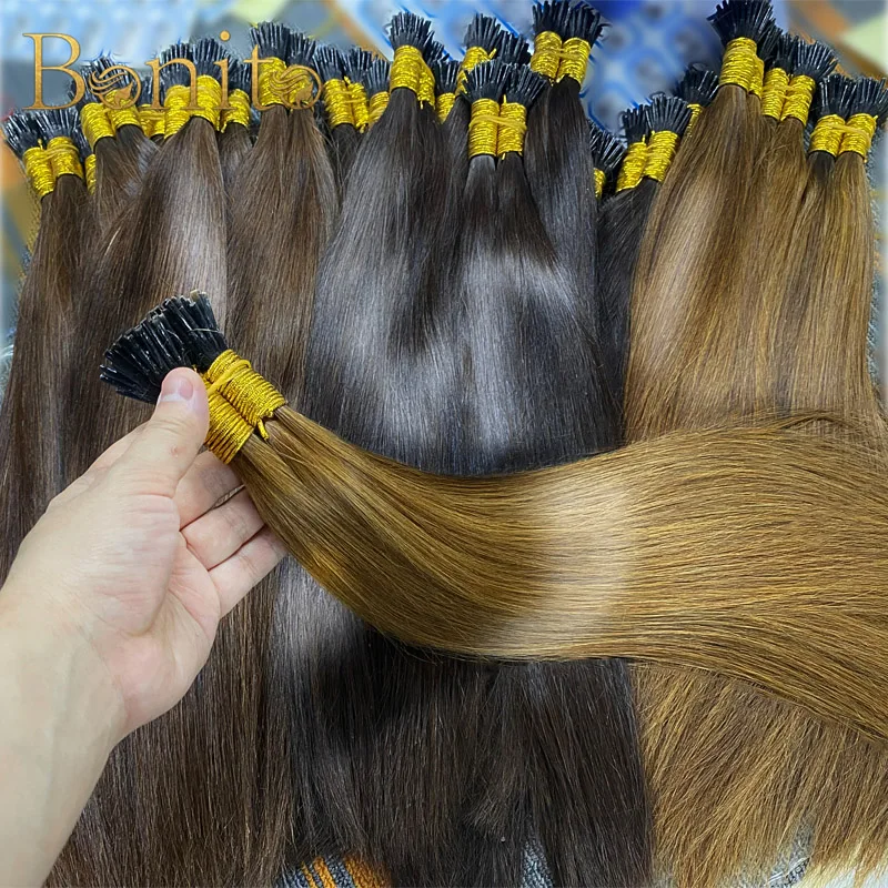 

I Tip Hair Extension Straight Human Hair Extension 1g/Strand 50pc/Set Capsule Keratin Natural Fusion Human Hair Extension