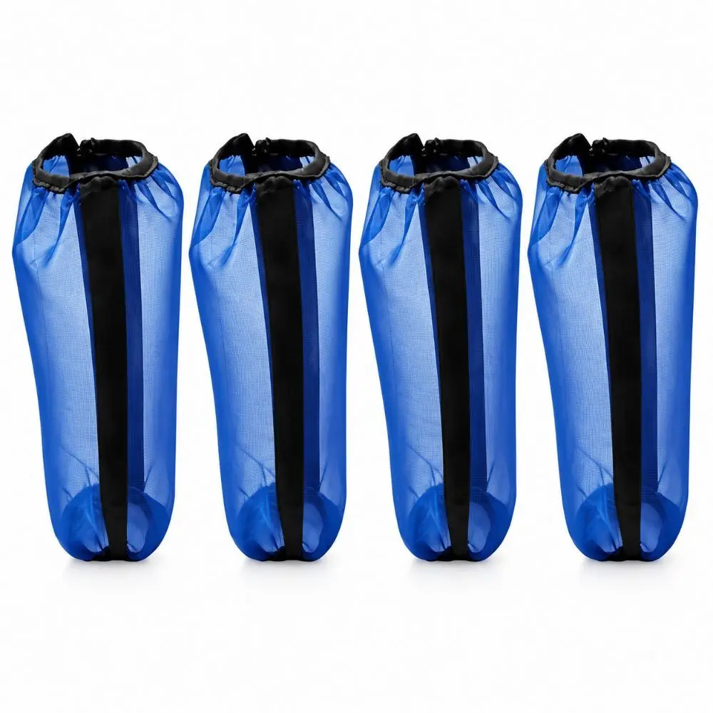 4pcs Breathable Horse Insect Boots Nylon Mesh Blue Anti Insect Leggings Hook And Loop Fastener Horse Insect Leggings Riding Use