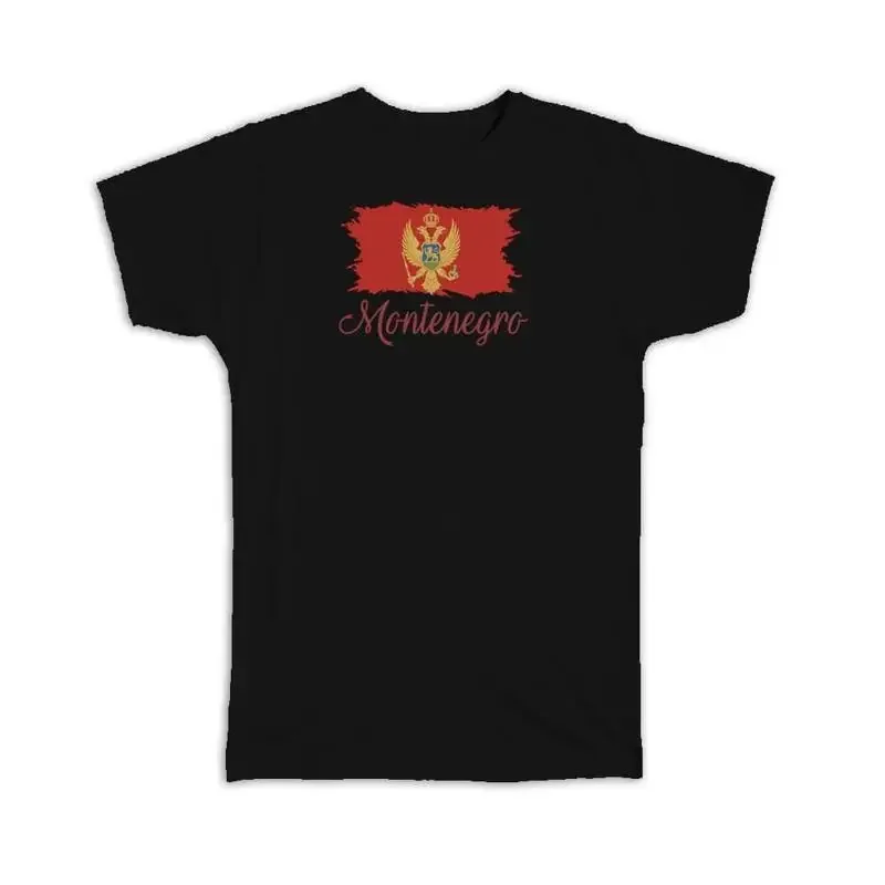

Montenegro Flag Montenegrin Country Expat T shirt