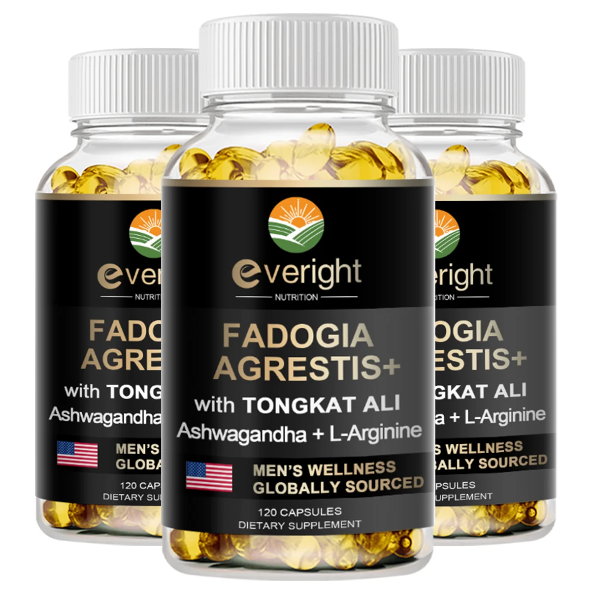 Fadogia Agrestis Extract Capsules for Natural Strength Support Male Performance & Muscle Crowth with Ashwagandha L-Arginine Zinc