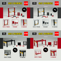 G Fans-models Repair Tool Set Model 1/64 Scene with Garage Lift Set 710011 710012 RWB Tools Set