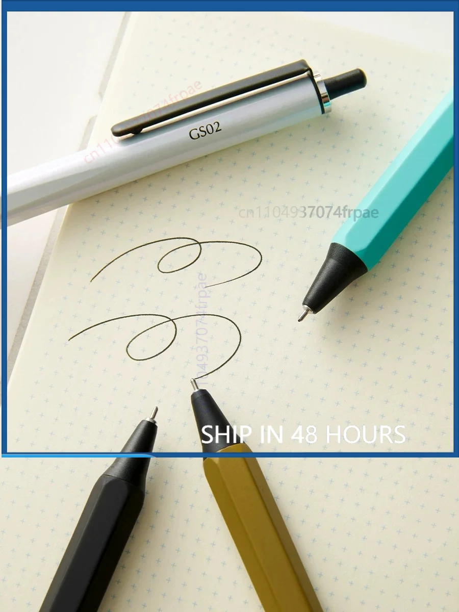 For Ohto GS02 Hexagonal Aluminum Gel Pen Durable Ceramic Tip Waterproof Ink G2 Refill Friendly Office Signature Stationery