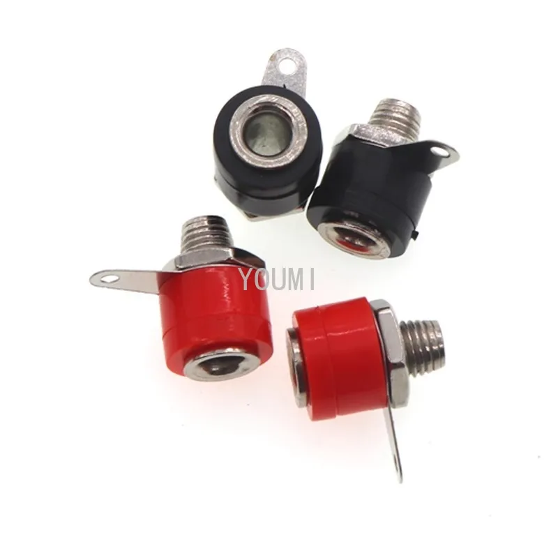 10PCS/Lot 2 Color 4mm Banana Jack Terminal Panel Socket Terminals Test Instrumentation Terminal Blocks Amplifier Connector