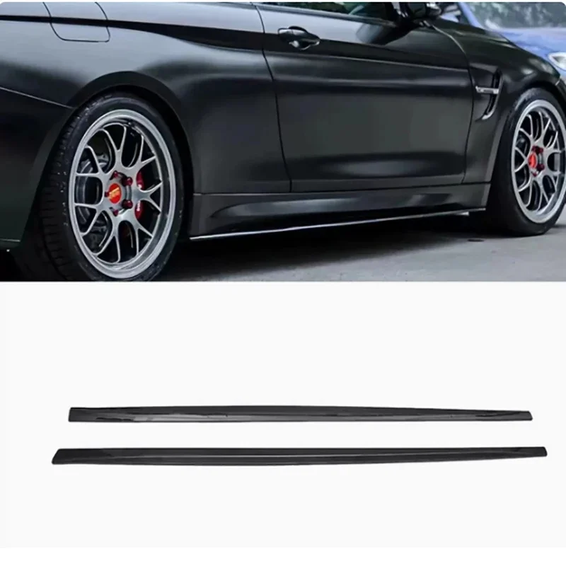 For BMW 4 Series F32 F33 Bright Black Side Skirts Side bumper Splitters glossy black Side skirt Cupwings Apron Side panel