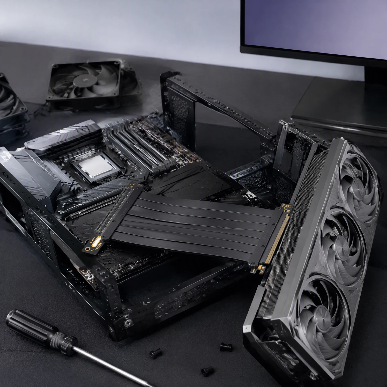 สายต่อขยาย GPU PCIe 5.0 X16 แบ - Pcie Riser Cable บทวิจารณ์และราคา