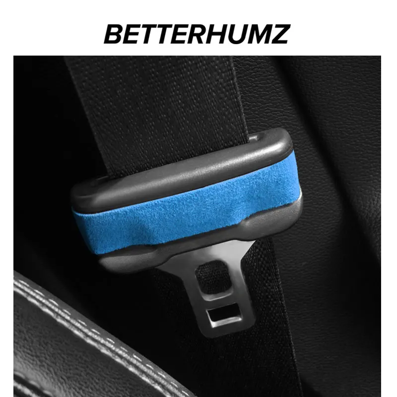For Ford Mustang GT 2015-2023 Made of Alcantara Seat Safety Belt Buckle Trim Strips Stickers Car Interior Tuning Accessories