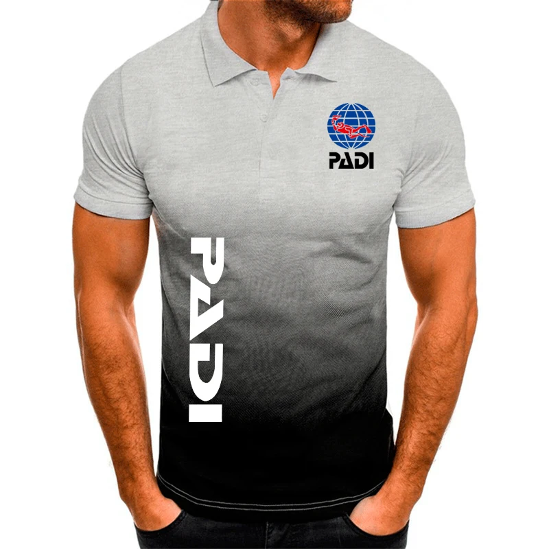 2024 Summer Outdoor Leisure Sports men's POLO Shirt PADI Work Casual Short Sleeves Breathable and Comfortable POLO Top