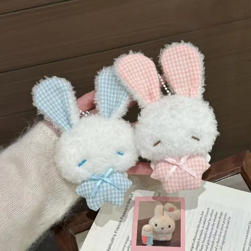 Kawaii Mini-Hasen-Plüsch-Schlüsselanhänger, Niedlicher Engel-Hase, Stofftier, Weicher Tier-Taschenanhänger, Dekoration für Kinder und Mädchen, Geschenk – Detail 1