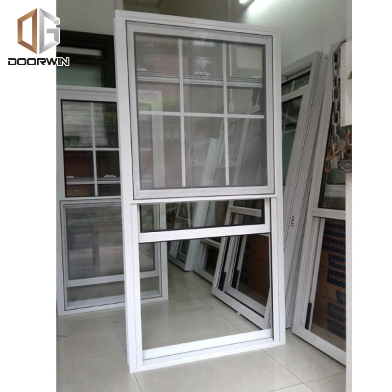 Australia Aluminum top sash low e glass single moser top anderson double European Style single hung white color slide window