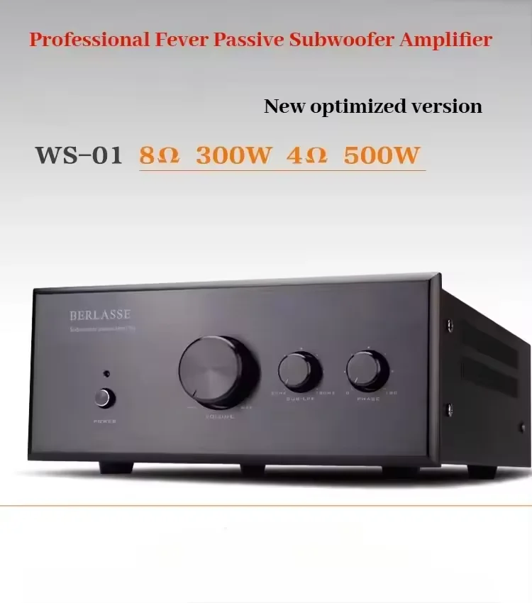 Amplificatore subwoofer passivo ad alta potenza HIFI WS-01 - Amplificatore per bassi audiofili per configurazioni Home Theater 5.1/2.1