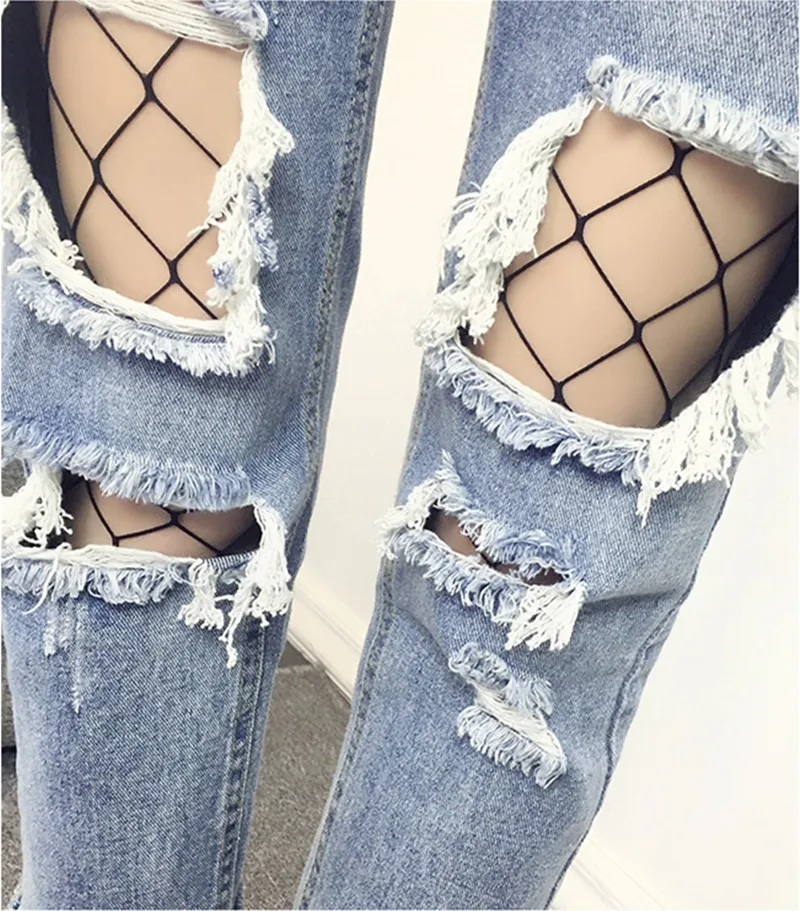 Neuartige Übergrößen-Netzstrumpfhose Sexy Hohle Spitzenstrümpfe Schwarze Overknee-Strümpfe für Damen Dessous – Detail 32