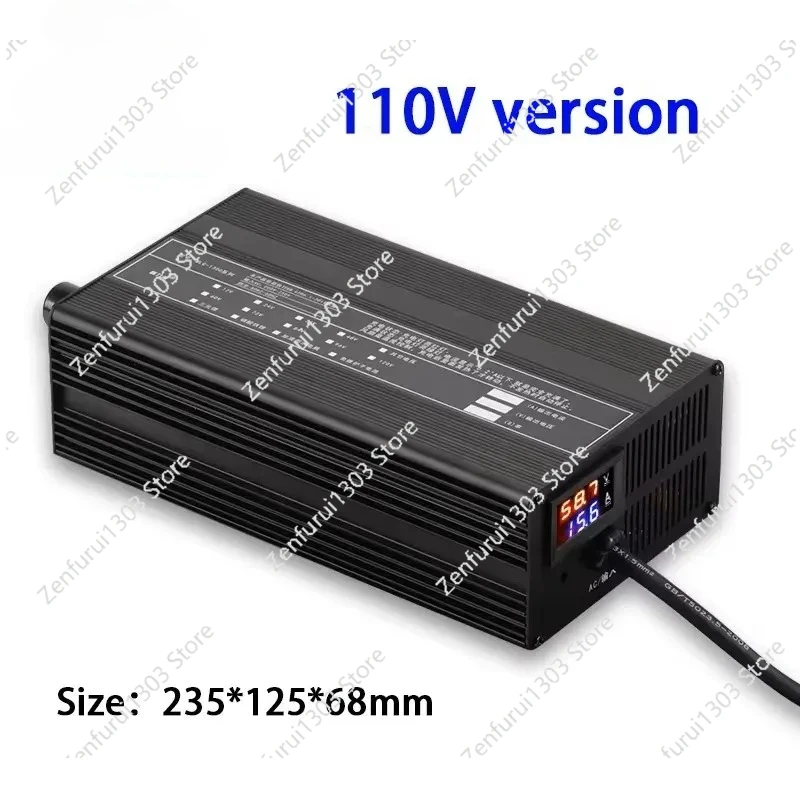 1A - 15A 36V 48V 58.4V 72V 60V 67.2V 84V Li-ion LiPo Lifepo4 Lithium Battery Charger Lead Acid Curren Adjustable Fast Charge 20S