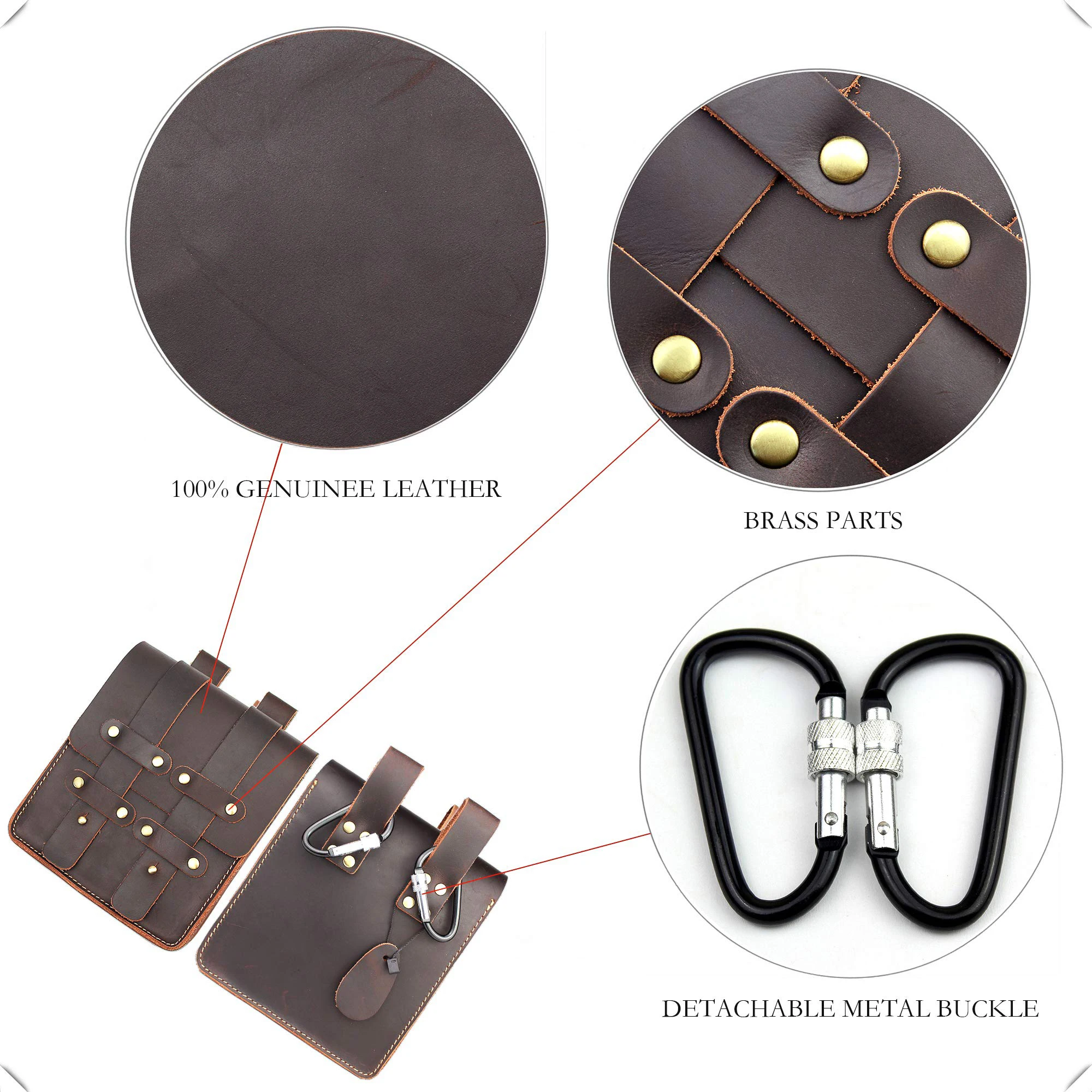 Marsupio da uomo in vera pelle con cintura Bum Leg Hip Packs per uomo Mini multi scatola per telefono Portafoglio e portamonete Portamonete per esterni