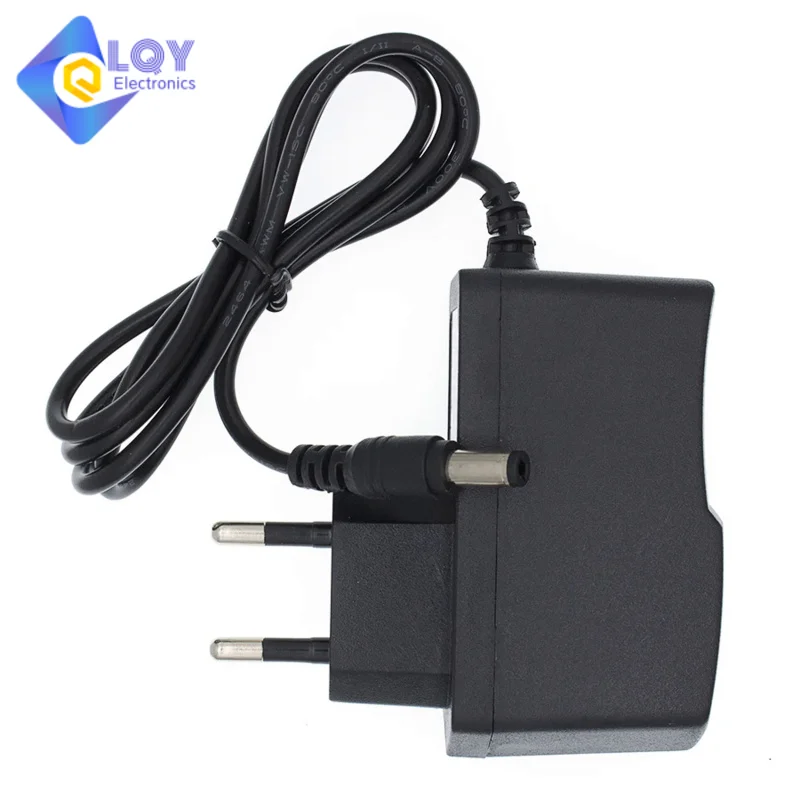 LQY AC 100V-240V Converter Adapter DC 9V 1A Power Supply EU Plug DC 5.5mm x 2.1mm 1000mA