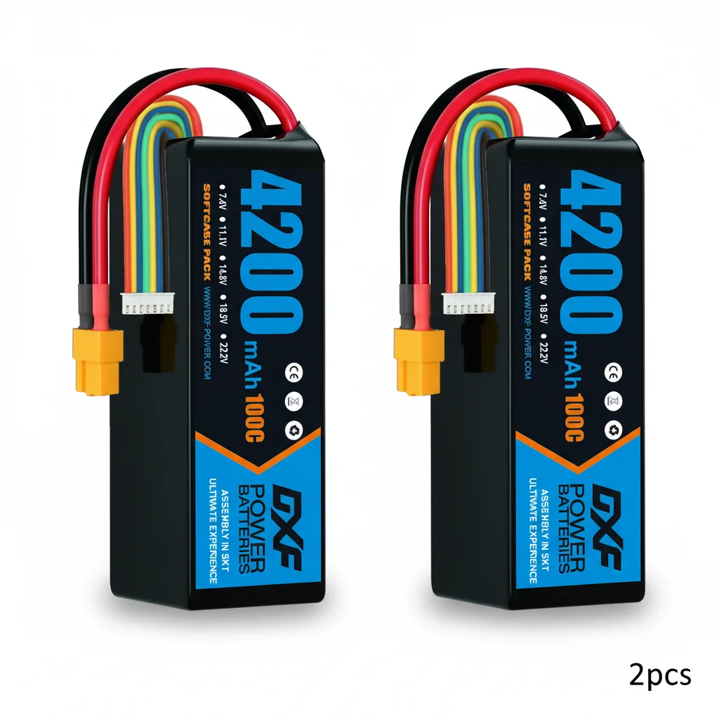 DXF Lipo Batterij 6S 22.2V 3500mAh 4200mAh 5200mAh 7000mAh 10000mAh 80C 100C voor RC Helicopter Drone UAV FPV Boot Tankwagen AUTO