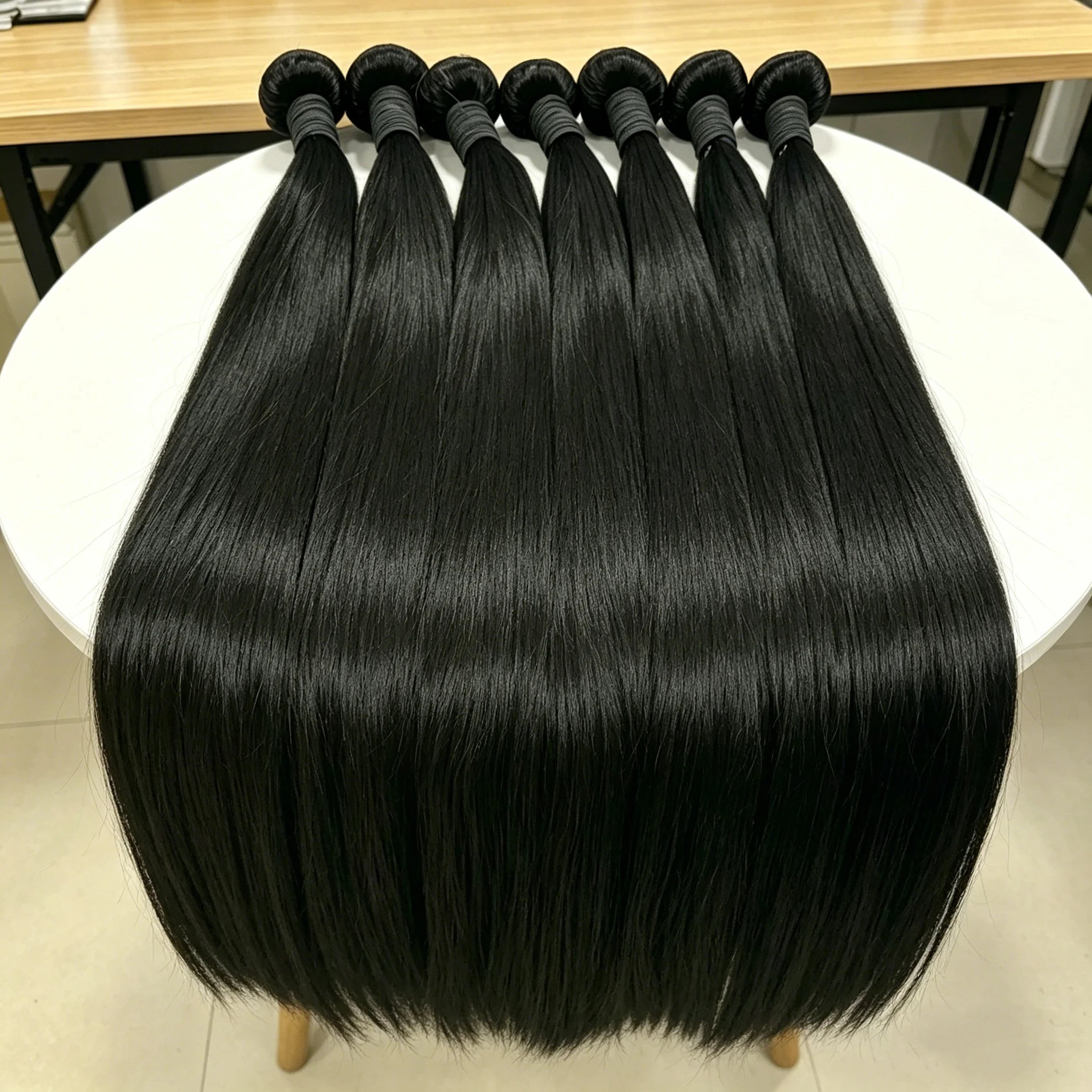 

16A Straight Human Hair Bundles Double Weft Brazilian Human Hair Bone Straight 3/5 Bundles Remy nprocessed Human Hair Extension