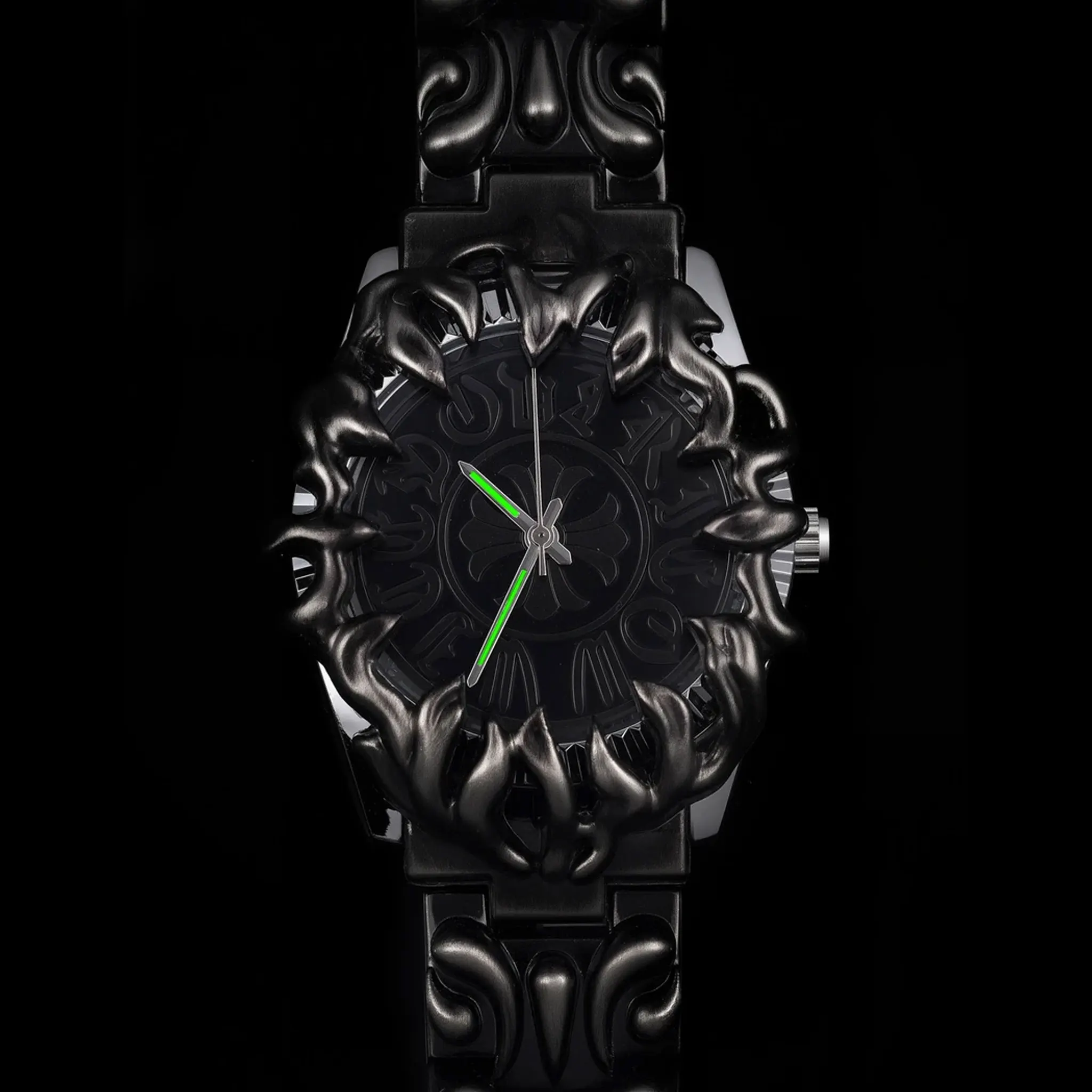 2026 New Men Quartz Watch Gothic Cross Claw Design Y2K Retro Hip