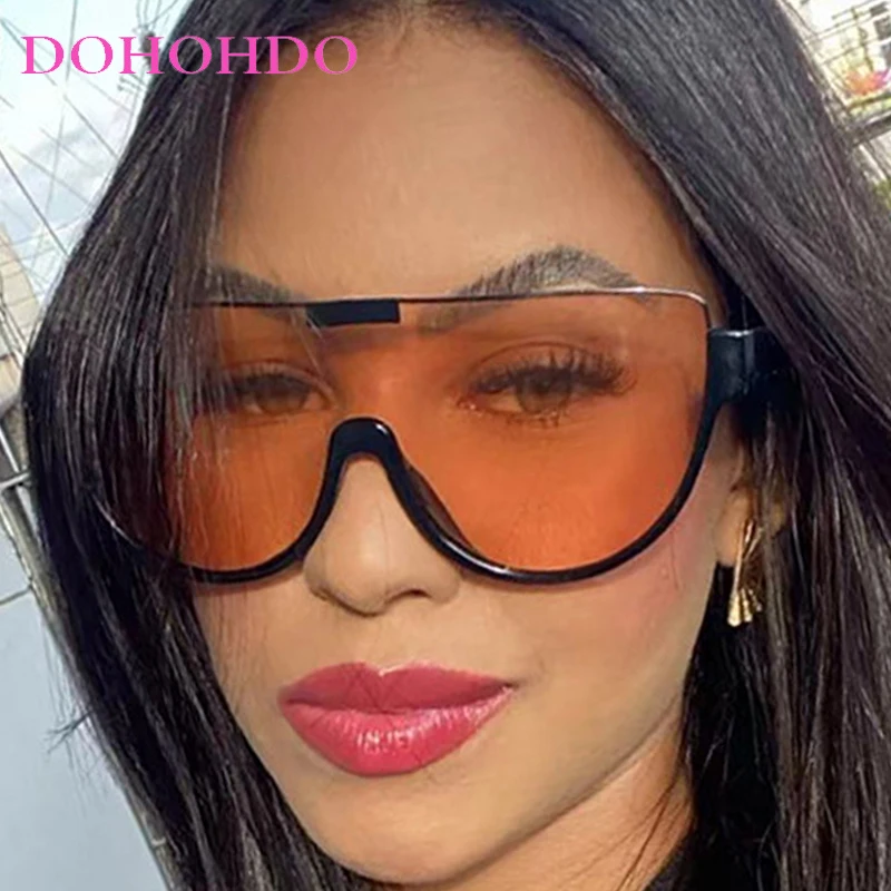 

Vintage Luxury Designer Y2K Oversized One Lens Sunglasses Men Women Fashion Shades Punk Outdoor Sports Windproof Goggles UV400