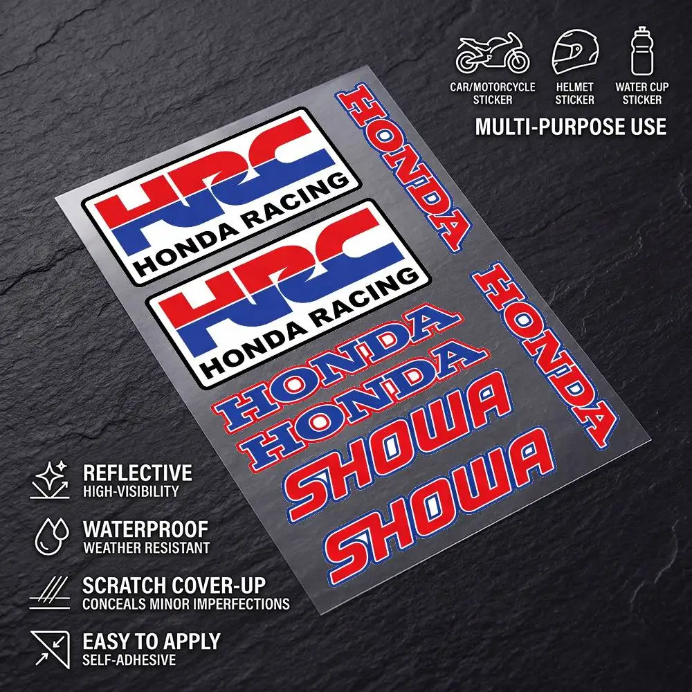 FÜR HONDA Sicherheits-Reflektierende Wasserdichte Auto-Aufkleber Kratzschutz-Sticker Universal für Fahrradhelm Tasse Kühlschrank