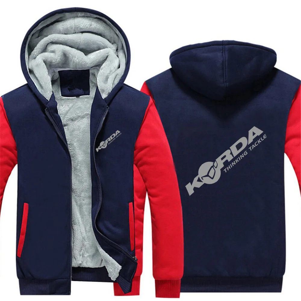 

Модное брендовое пальто 2025 года, осенне-зимний мужской утепленный кардиган, теплые толстовки с капюшоном и логотипом Korda, куртка с капюшоном и принтом