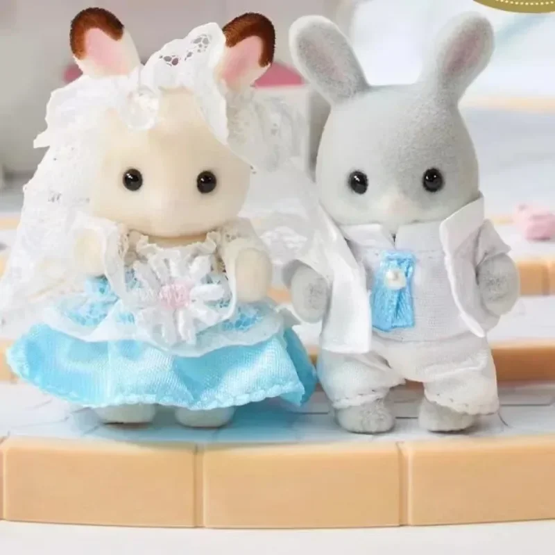 Porte-clés Original des familles sylvanes, vêtements, meubles de Sorpresa, figurines de Chihuahua, accessoires, jouet familial, mariage limité