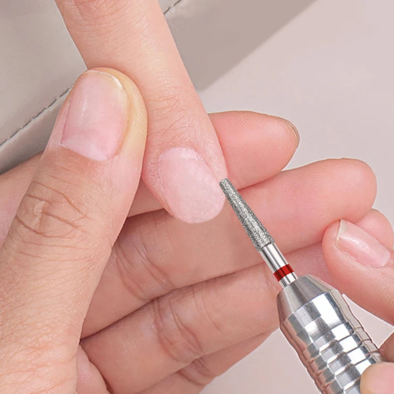Broca para limpieza de cutículas de cono afilado, broca de carburo profesional para eliminación de esmalte de Gel, herramientas de manicura duraderas, Techs de uñas