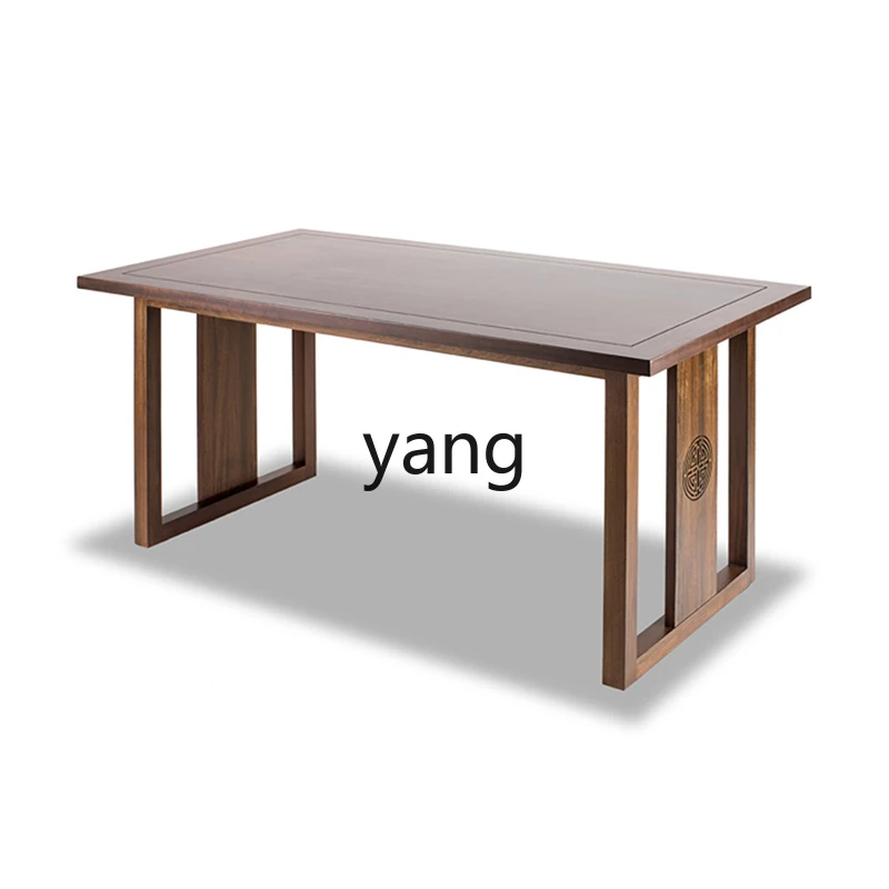 LMM new Chinese tea table zen tea table black walnut tea table and chair combination full