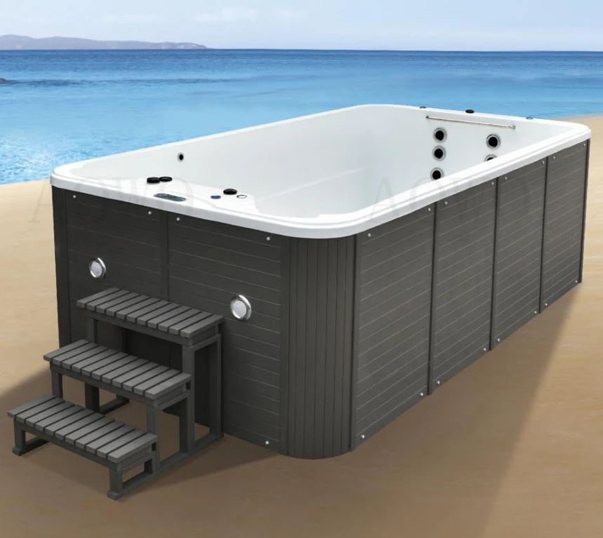 Backyard  Spa Jacuzzier New Design whirlpool Spa Bathtubs with Overflow Hot Tube Outdoor 3.9 Mitter Lounger Pools Hydrotherapy