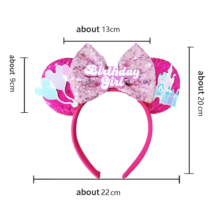 Newest Minnie Ears Headband Birthday girl Festival Party Sequins Bow Kid Adult Hairband Women Girl Hair Accessories Gift