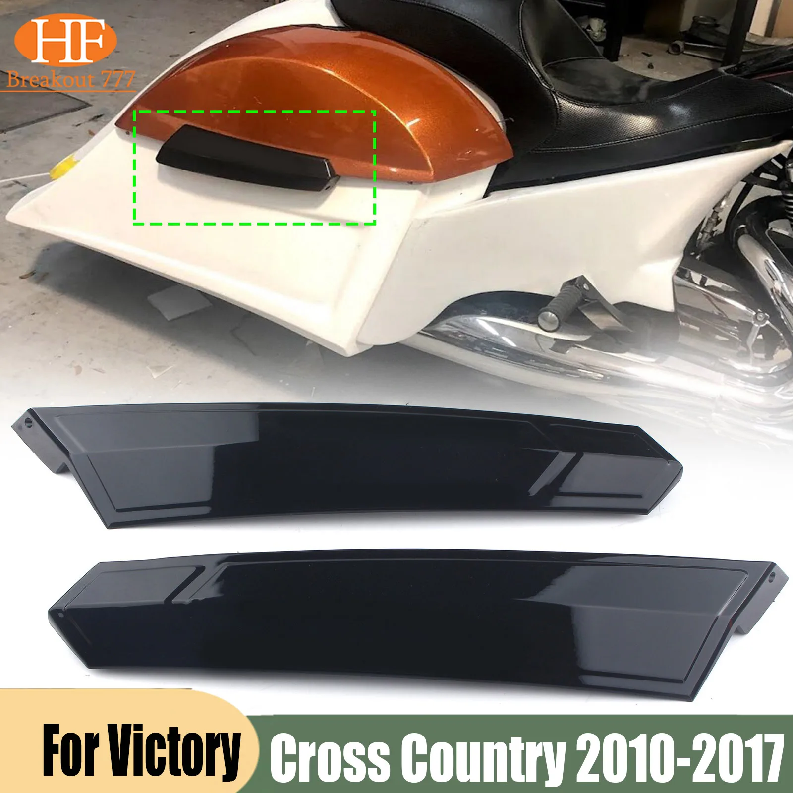 Left and Right Hinge Covers Fit For Victory Cross Country 2010-2017 Hard-Ball Chrome