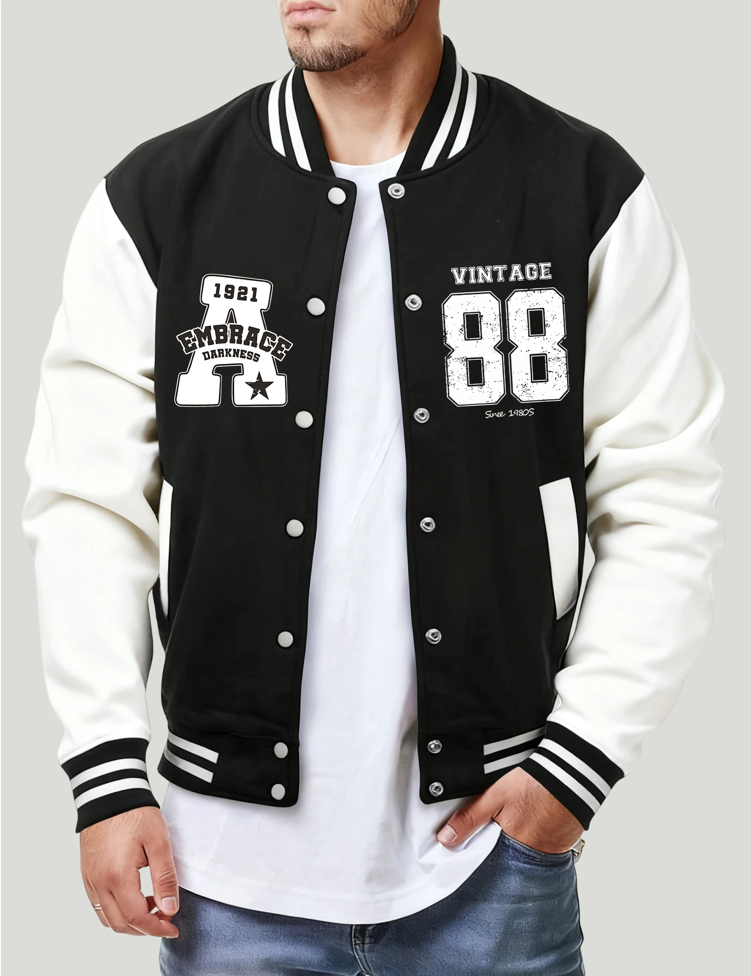 

Мужская бейсбольная майка Embrace Vint Age 88, повседневная удобная уличная одежда в американском стиле, осенняя модная одежда унисекс