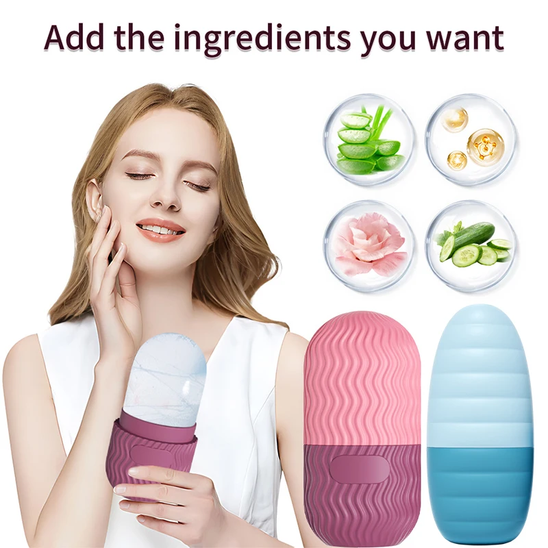 Schönheit Lifting Contouring Werkzeuge Massage Haut Schönheit Make-Up Pflege Werkzeug Welle Stil Silikon Eis Gesichts Roller Hautpflege