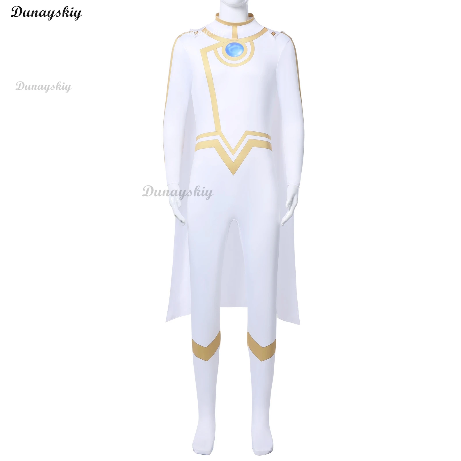 أنيمي ليكون بطل X لطيفة تأثيري حلي شعر مستعار بذلة عباءة لين لينغ موحدة حفلة الهالوين للنساء الرجال كرنفال الدعائم